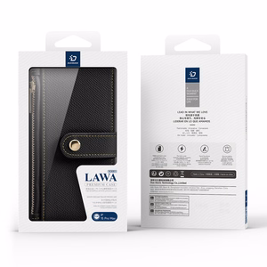 Dux Ducis Lawa Nahkainen Suojakuori iPhone 15 Pro Max:lle - musta