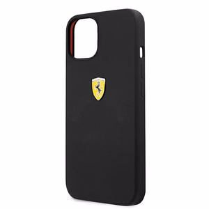 Ferrari FESSIHCP13SBK iPhone 13 mini 5.4" musta/musta kovakotelo Silikoni