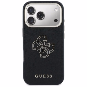 GUESS Suojakuori iPhone 17 Pro Max:lle GUHCP17X5PS4RGGK (PU FW Resin Logo) musta