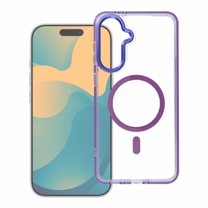 Case for Samsung S26 Frame Clear Hybrid Mag Cover compatible with MagSafe ULTRA purple
