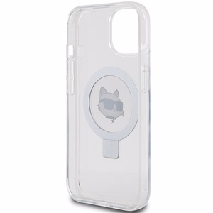 Karl Lagerfeld KLHMP15SHMRSCHH iPhone 15 6.1" white/white hardcase Ring Stand Choupette Head MagSafe