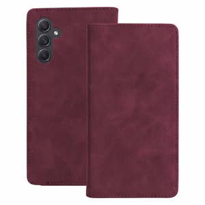 Smart Suede suojakuori Samsung Galaxy A14 4G viininpunainen