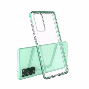 Spring Case kirkas TPU geeli suojakuori värikäs kehys Samsung Galaxy A72 4G minttu