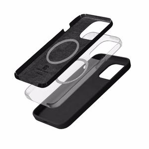 Crong Color Cover Magnetic MagSafe suojakuori iPhone 15 Pro -laitteelle, musta