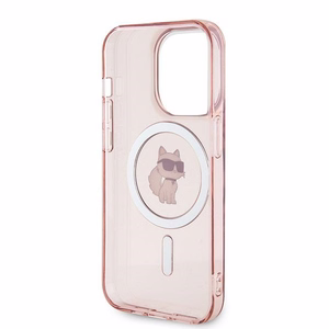 Karl Lagerfeld IML Choupette MagSafe Suojakuori iPhone 14 Pro Maxille - vaaleanpunainen