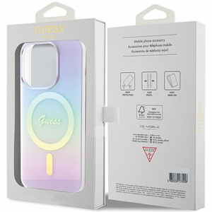 Guess GUHMP15LHITSU iPhone 15 Pro 6.1" Violetti/Violetti Kova Suojakuori IML Iridescent MagSafe