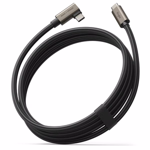 Ringke 3.2 gen. 2x2 USB-C PD 3.1 240W 2m kulmakaapeli - musta