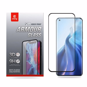 Crong 3D Armor Glass Full Glue 9H tempered-glass screen protector for Xiaomi Mi 11, with installation frame