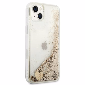 Guess GUOHCP14MGLHFLGO iPhone 14 Plus 6.7 "kulta / kultainen kovakotelo Glitter Charms