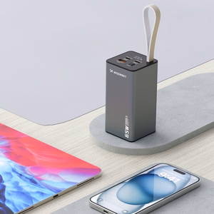 Powerbank Wozinsky K65+ 65W 30000mAh 2x USB-C, 1x USB-A 65W - harmaa