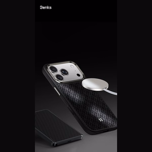 Musta Benks Magnetic Armor Pro Armor Grid 600D kevlar- ja metallikehyksinen suojakuori (C.K.FL.AP.BK.B072) malleihin iPhone 18 Pro / iPhone 17 Pro Camera Control -painikkeella