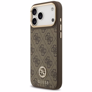 GUESS Suojakuori IPHONE 17 Pro Max MagSafe GUHMP17XP4GRMDEW (PU W/ 4G Strass Logo) ruskea