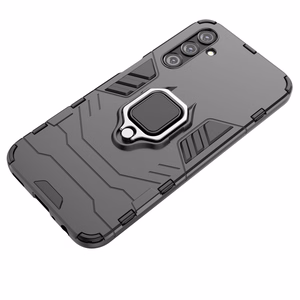 Ring Armor panssari Suojakuori Samsung Galaxy A24 4G:lle Magneettinen pidike sormusrengas musta