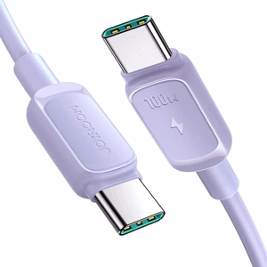 Joyroom Multi-Color Series A14 USB-C / USB-C 100W Kaapeli 1.2m - violetti