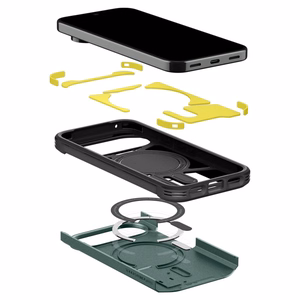 Spigen Tough Armor Mag MagSafe -suojakuori Google Pixel 11 Pro -mallille, tummanvihreä