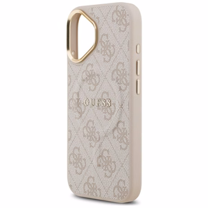 Guess 4G PU Classic Logo MagSafe suojakuori iPhone 17:lle - vaaleanpunainen