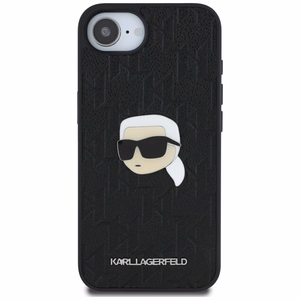 Karl Lagerfeld Monogram Karl Head Pin Alkuperäinen Pussi iPhone 17e/16e:lle - Musta