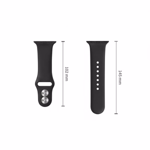 Tech-Protect silikoniranneke Apple Watch 44 / 45 / 46 / 49 mm -malleille, musta