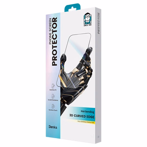 Benks Karkaistu lasi Arc Shield Full Coverage iPhone 15 Pro Max:lle musta