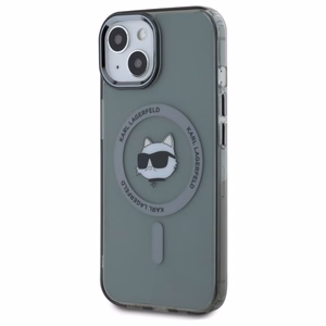 Karl Lagerfeld HC MagSafe IML Metal Choupette Head suojakuori iPhone 15 6.1:lle musta