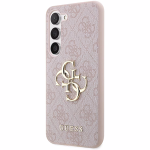 Guess GUHCS23S4GMGPI S23 S911 pinkki/pinkki kovakotelo 4G Big Metal Logo