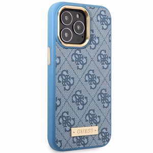 Guess GUHMP14LU4GPRB iPhone 14 Pro 6.1 sininen/sininen kovakuori 4G Logo Plate MagSafe