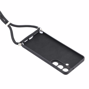 Samsung Galaxy A37 5G Case with Fiber Lining and Crossbody Strap - Black