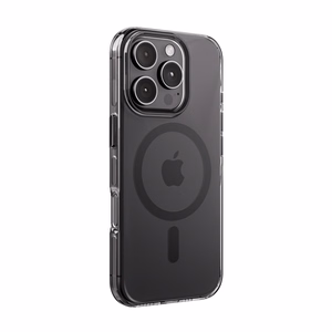 Crong Clear MAG Pro MagSafe suojakuori iPhone 16 Pro -laitteelle, musta