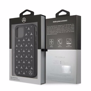 Mercedes Silver Stars kuvio Kotelo iPhone 12 Pro Max - musta - musta