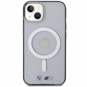BMW BMHMP14SHCRS iPhone 14 6.1" Suojakuori läpinäkyvä hardcase Silver Ring MagSafe