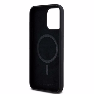 Karl Lagerfeld Silikoninen Choupette Head MagSafe Suojakuori iPhone 15 Pro Max:lle - musta