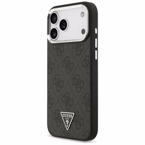 Guess MagSafe-yhteensopiva Suojakuori iPhone 17 Pro Max:lle GUHMP17XP4TSRCMK (PU 4G W/Triangle Logo SL) Musta