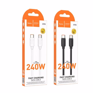 Kaapeli USB-C - USB-C Hoco PD 5A 240W 1 m X115 musta