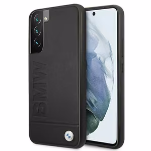 BMW Signature Logo Imprint Kotelo Samsung Galaxy S22+ - musta