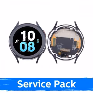 LCD-näyttö Samsung R910 Watch 5 44mm kehyksellä / Graphite / (Service Pack)