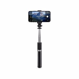 Crong SelfieGo Lite kompakti Bluetooth-selfiekeppi ja kolmijalka, musta