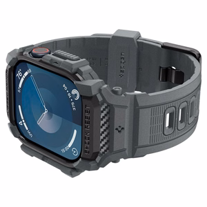 Spigen Rugged Armor Suojakuori Apple Watch 10 46mm -kellolle - harmaa