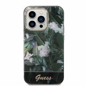 Guess Jungle Collection Suojakuori iPhone 14 Pro Max:lle - vihreä