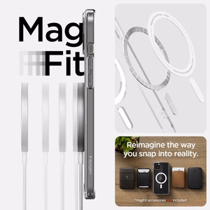 Spigen Ultra Hybrid Mag Suojakuori MagSafella iPhone 15:lle - Valkoinen