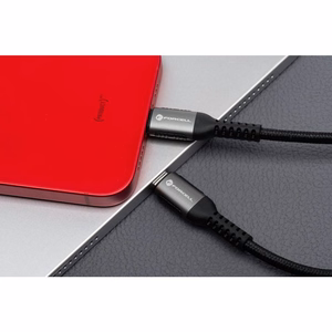 Kaapeli USB A - Lightning Forcell F-Energy 2,4A 12W Cafule 0,5 m C257 musta