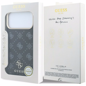 Guess Peony 4G Small Logo MagSafe-suojakuori iPhone 17 Pro / 18 Pro -malleille, musta