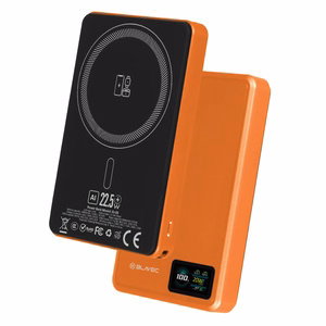 Blavec varavirtalähde 10000 mAh BJ-03 Slim 13,5 mm - Type C - 22,5 W magneettinen Magsafe 3-in-1 (PBBJ03-MC10O) oranssi alumiini