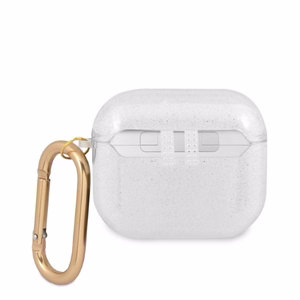 Guess GUA3UCG4GT AirPods 3 Suojakuori Läpinäkyvä Glitter Collection