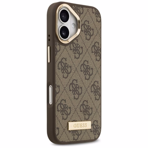 Guess 4G Logo Plate MagSafe -suojakuori iPhone 17 - ruskea