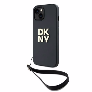 DKNY Wrist Strap Stock Logo iPhone 15 Plus:lle Suojakuori - Musta