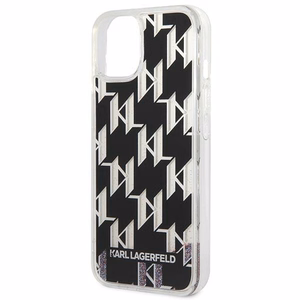 Karl Lagerfeld KLHCP14SLMNMK iPhone 14 6.1 kovakuori musta / musta Liquid Glitter Monogram
