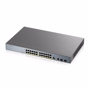 Zyxel GS1350-26HP-EU0101F hallittava L2-verkkokytkin, Gigabit Ethernet (10/100/1000), PoE – harmaa