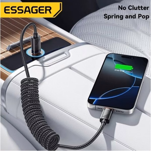 USB Kaapeli Essager Chuan musta 60W Type-C / Type-C 180cm