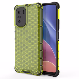Honeycomb Case armor cover with TPU Bumper for Xiaomi Redmi K40 Pro+ / K40 Pro / K40 / Poco F3 green
