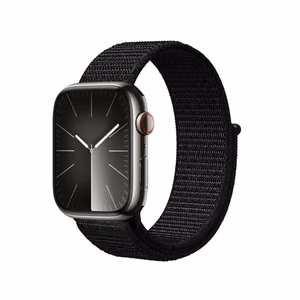 Crong Nylon Reflex Sport ranneke Apple Watch 38 / 40 / 41 / 42 mm -kellolle, musta